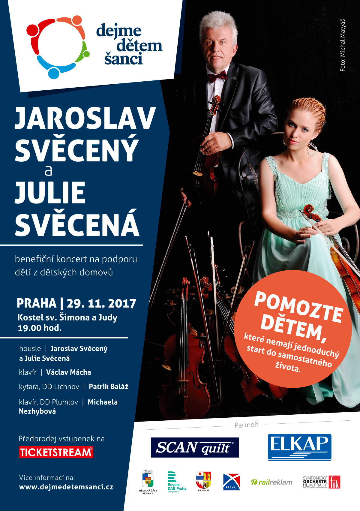 Benefiční koncert na podporu dětí z dětských domovů: Jaroslav Svěcený a Julie Svěcená
