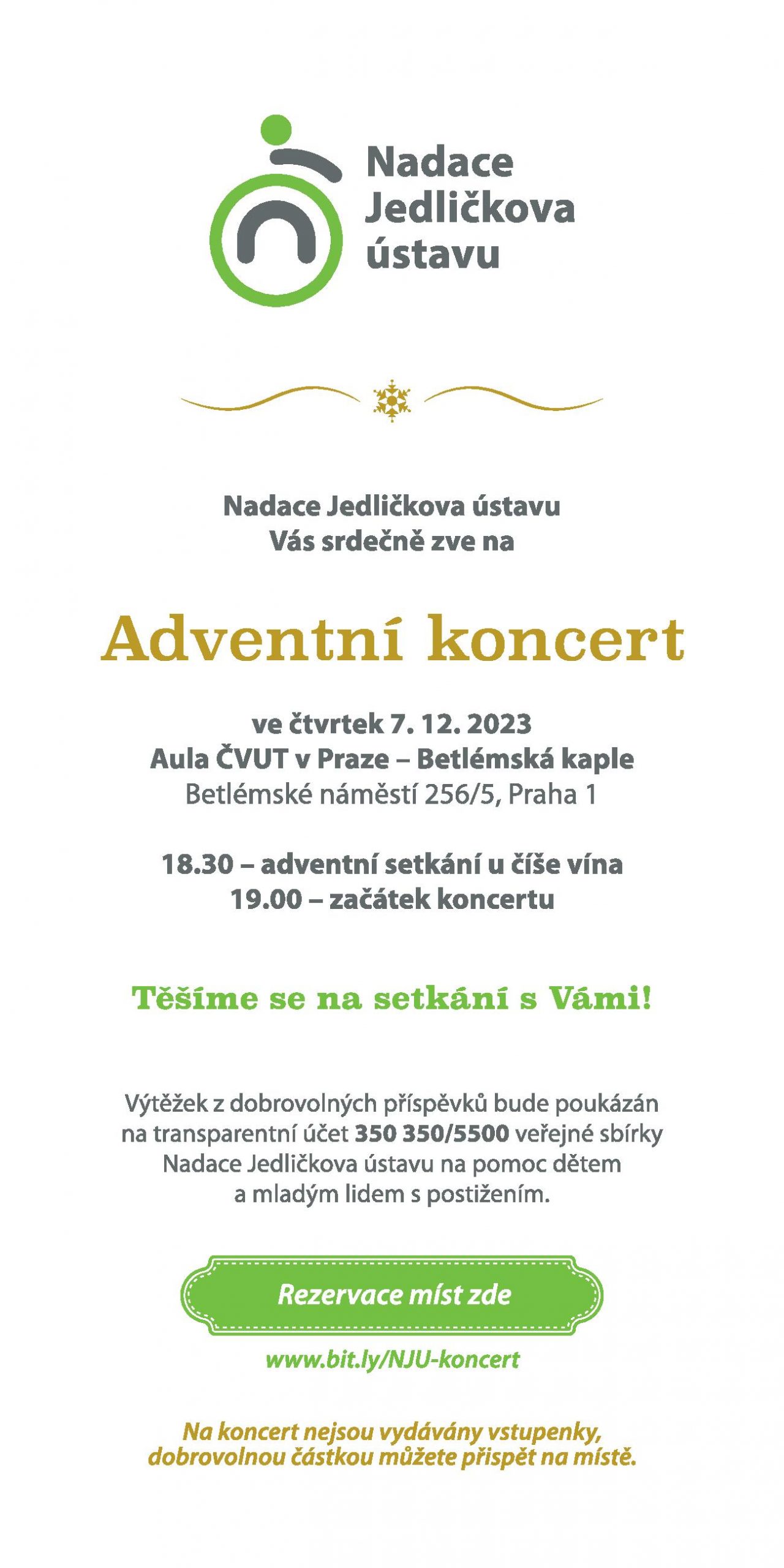 Adventní koncert Jedličkova ústavu