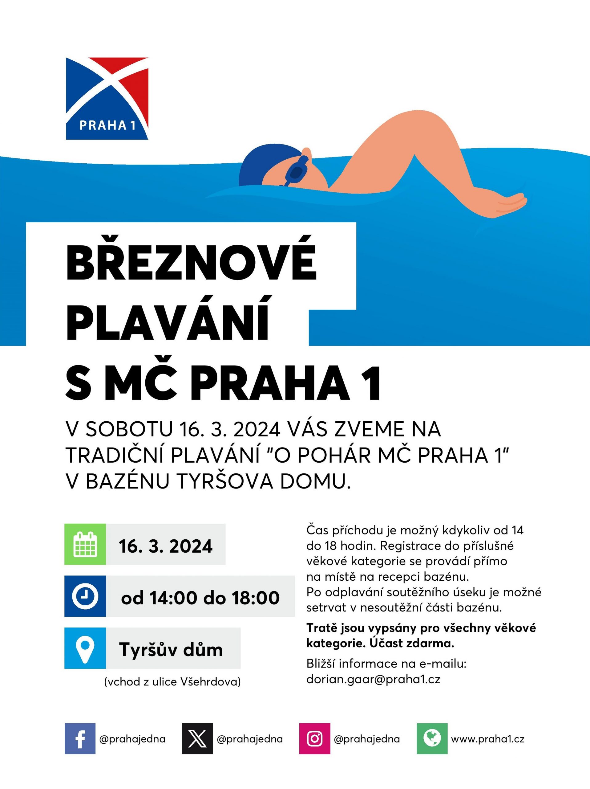 Plavání s městskou částí Praha 1