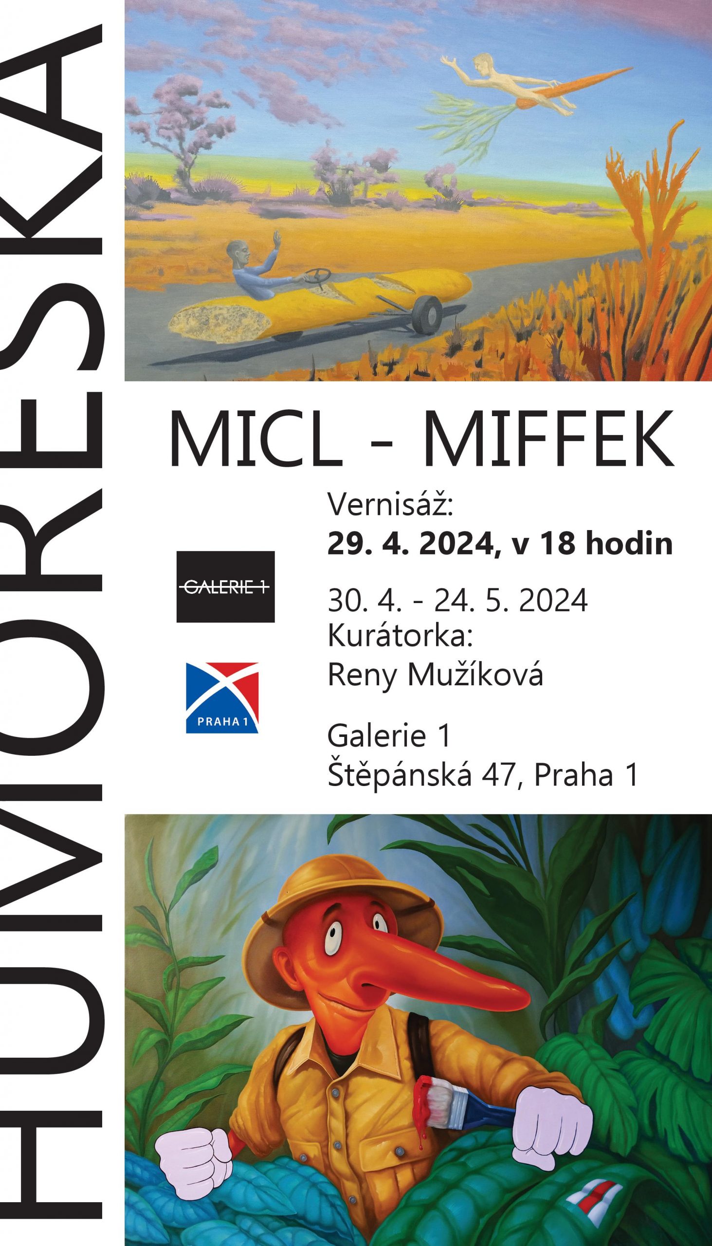 Vernisáž výstavy Lukáše Miffka a Michala Novotného (MICL) v Galerii 1